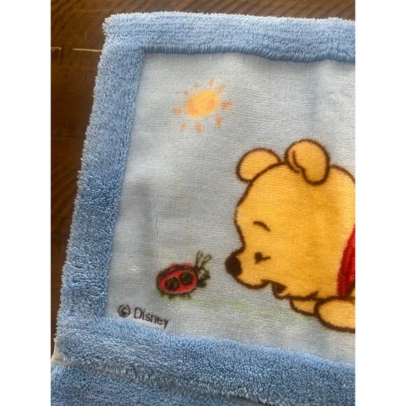 Vintage Disney Baby Winnie the Pooh Rug Blue Ladybug Sun Set of two Bathroom rug - Picture 12 of 15